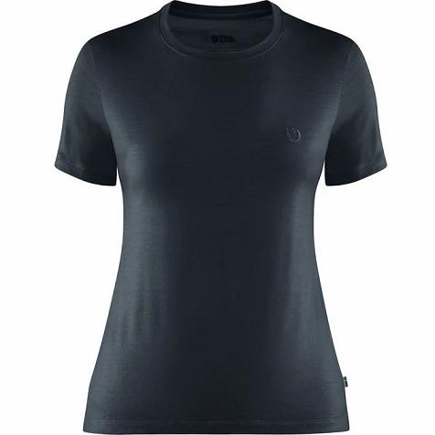 Fjällräven Abisko T-Shirt Navy Singapore For Women (SG-587509)